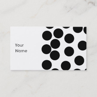Tarjeta De Visita Puntos grandes. Modelo blanco y negro