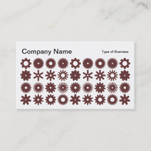 Tarjeta De Visita Puntos - Marrón en blanco