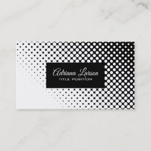 Tarjeta De Visita Puntos Negro Y Blanco