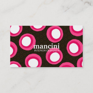 TARJETA DE VISITA PUNTOS RETROS 311-PINK