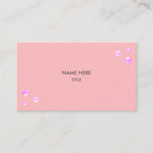 Tarjeta De Visita Puntos rosados elegantes sobre rosa