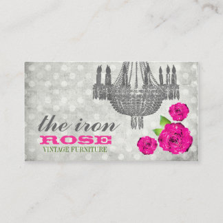 Tarjeta De Visita Puntos subiós vintage gris rosado de la