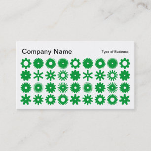 Tarjeta De Visita Puntos - Verde de hierba sobre blanco