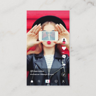 Tarjeta De Visita Puntuación de nombres TikTok Influencer