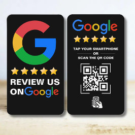 Tarjeta De Visita Puntuar para revisar el Código QR de Google Review