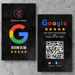 Tarjeta De Visita Puntuar para revisar el Código QR de Google Review