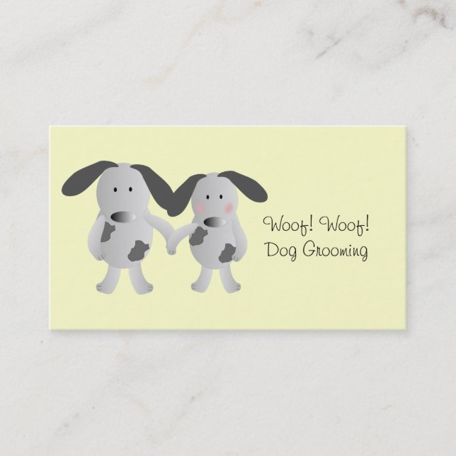 Tarjeta De Visita Puppy Love Dog Grooming Business Card (Anverso)