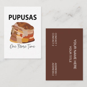 Tarjeta De Visita Pupusas Pan Salvadoreño Pupusas El Salvador