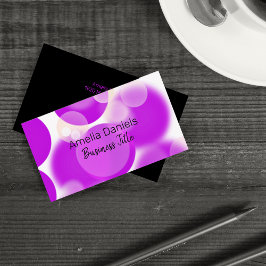 Tarjeta de visita Purple and Black Bubble