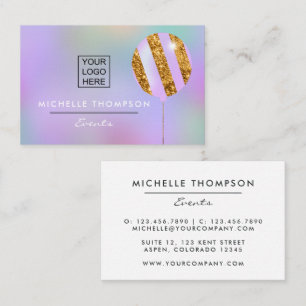 Tarjeta de visita Purple and Gold