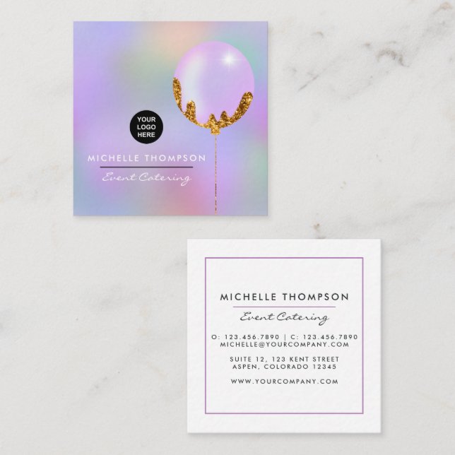 Tarjeta de visita Purple and Gold (Anverso / Reverso)