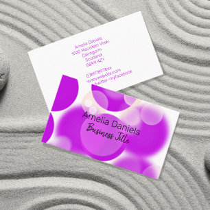 Tarjeta de visita Purple and White Bubble