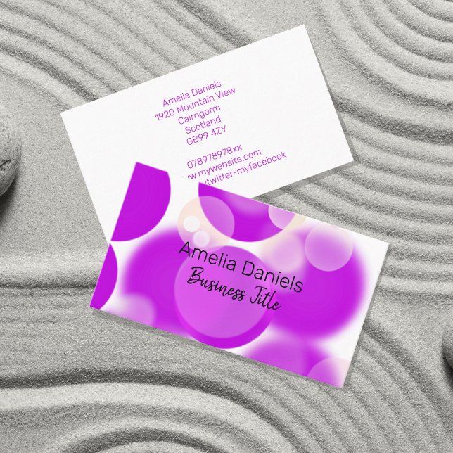 Tarjeta de visita Purple and White Bubble (Subido por el creador)