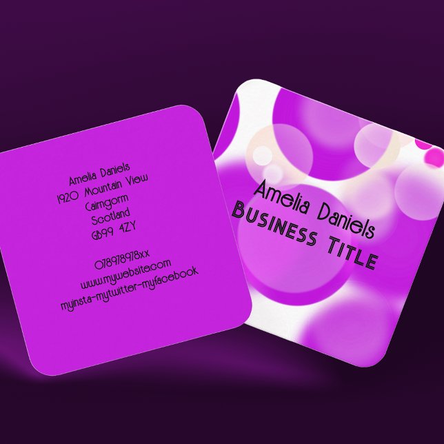 Tarjeta de visita Purple Bubble (Subido por el creador)
