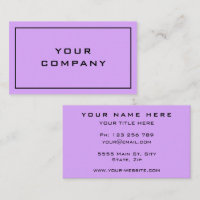 Purple Business Card Nuevo diseño - Tus colores