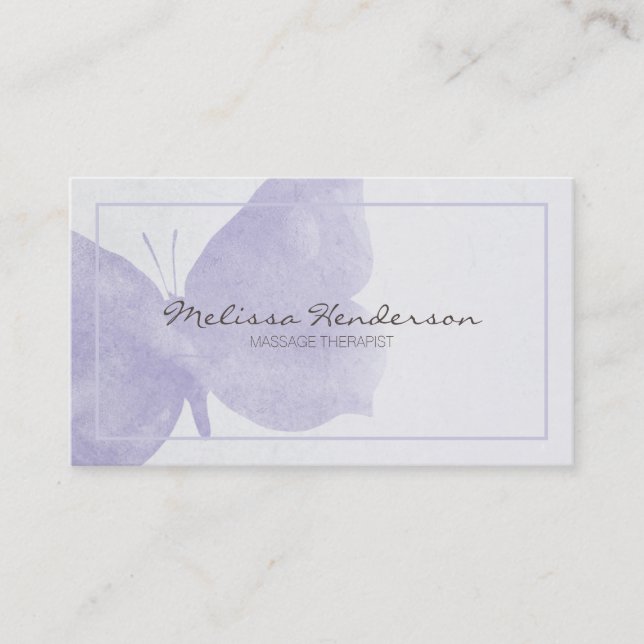 Tarjeta de visita Purple Butterfly (Anverso)