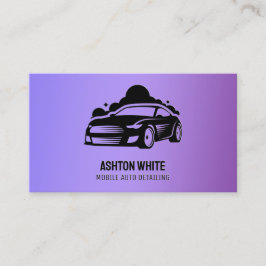 Tarjeta De Visita Purple De Detención De Automóviles