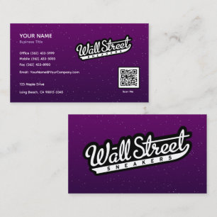 Tarjeta de visita Purple de lujo con aguja de plat
