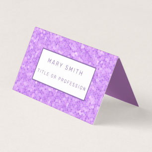 Tarjeta De Visita Purple de vidrio contenido