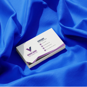Tarjeta De Visita Purple Elegant Modern