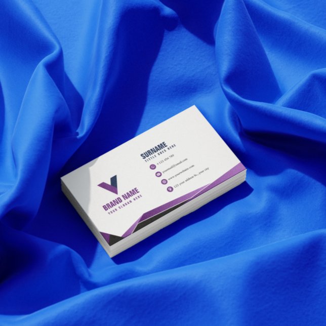 Tarjeta De Visita Purple Elegant Modern (Subido por el creador)