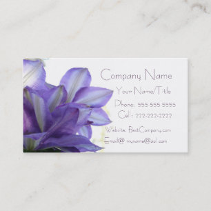 Tarjeta De Visita Purple Floral-Elegante