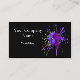 Tarjeta De Visita purple flowers card