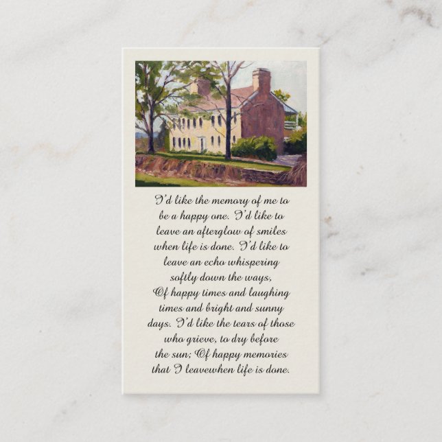 Tarjeta De Visita Purple Green Yellow Blue Sympathy Card (Anverso)