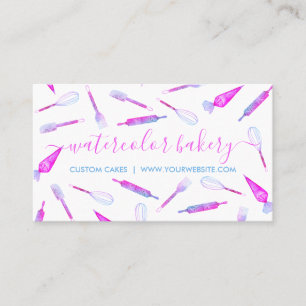 Tarjeta De Visita Purple HomeBakery Pastry Chef