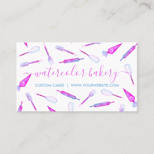 Tarjeta De Visita Purple HomeBakery Pastry Chef (Anverso)