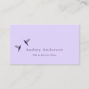 Tarjeta de visita Purple Hummingbirds