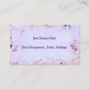 Tarjeta De Visita Purple lavender rosa mod impresión floral