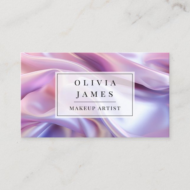 Tarjeta De Visita Purple Lilac Luxury Shimmer Fabric (Anverso)