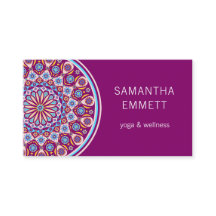 Tarjeta de visita Purple Mandala Professional Yoga
