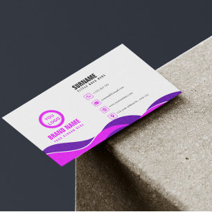 Tarjeta De Visita Purple Modern Elegant