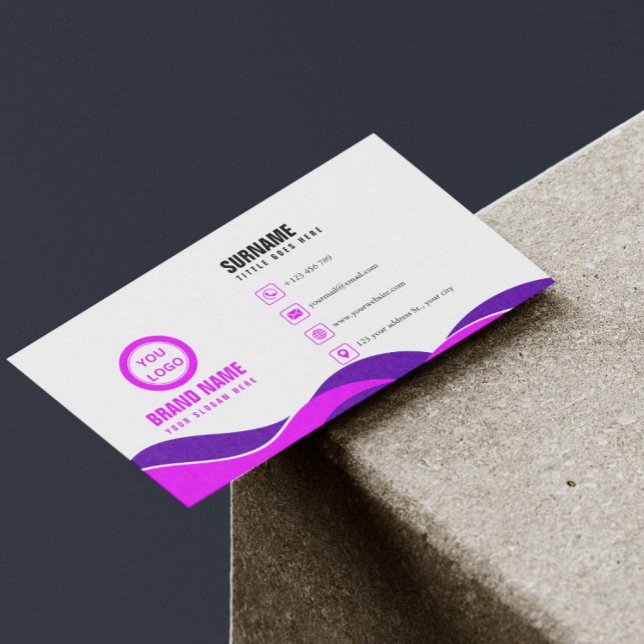 Tarjeta De Visita Purple Modern Elegant (Subido por el creador)