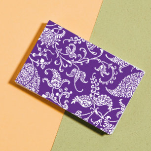 Tarjeta De Visita Purple Paisley