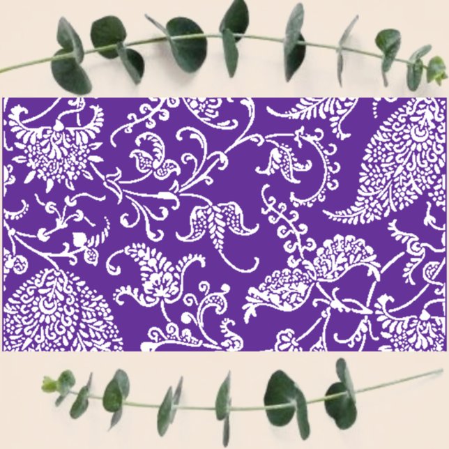 Tarjeta De Visita Purple Paisley Profile (Subido por el creador)