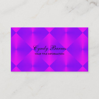 Tarjeta De Visita Purple Pink Metallic Look Diamond Tiles