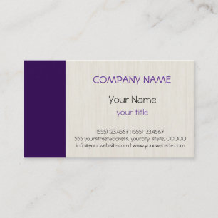 Tarjeta De Visita Purple Profesional Elegante Moderno
