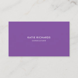 Tarjeta de visita Purple Profesional minimalista