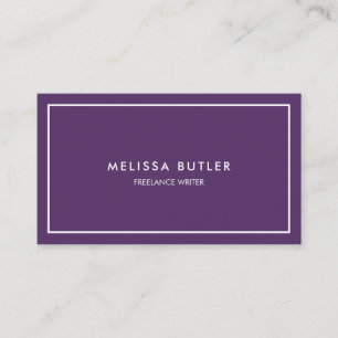 Tarjeta De Visita Purple profesional minimalista