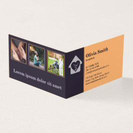 Tarjeta de visita Purple Profesional para Ancianos