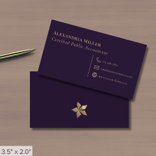Tarjeta De Visita Purple profesional simple