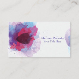 Tarjeta de visita Purple Watercolor
