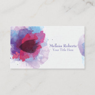 Tarjeta de visita Purple Watercolor