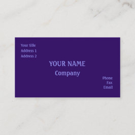 Tarjeta De Visita Púrpura