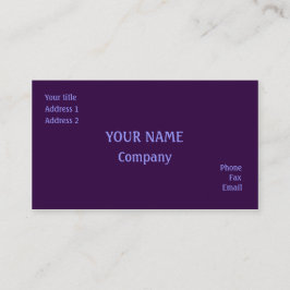 Tarjeta De Visita Púrpura