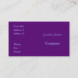 Tarjeta De Visita Púrpura