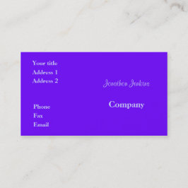 Tarjeta De Visita Púrpura